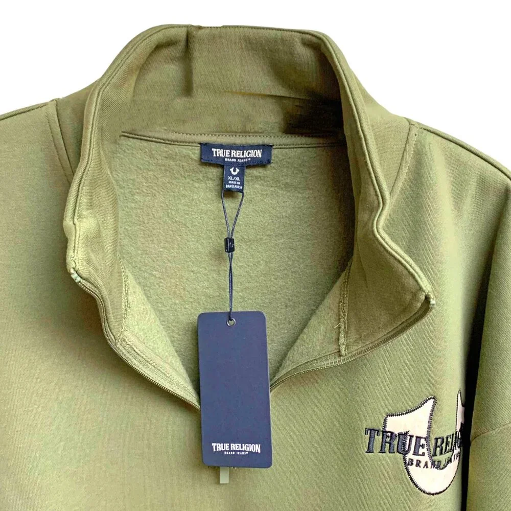 True Religion Kalamata Mock Quarter‎ Zip Pullover